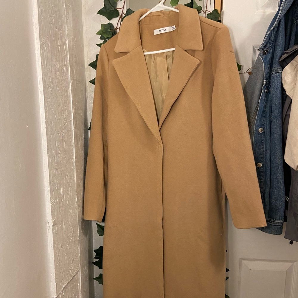 Trench coat brushed beige/tan